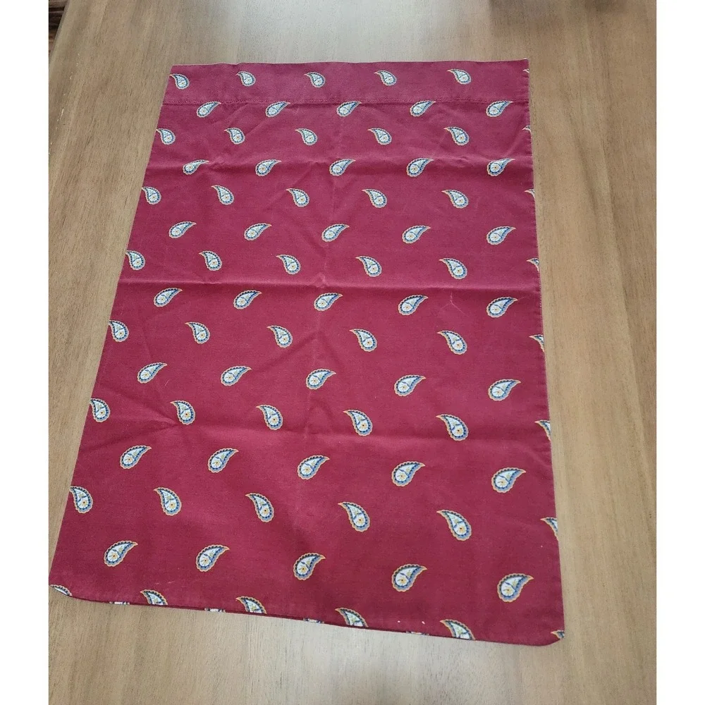 Dan River Single Red‎ Paisley Pillowcase Vintage 90's Trending